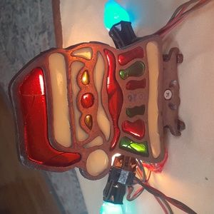 Stained glass Christmas candle holder